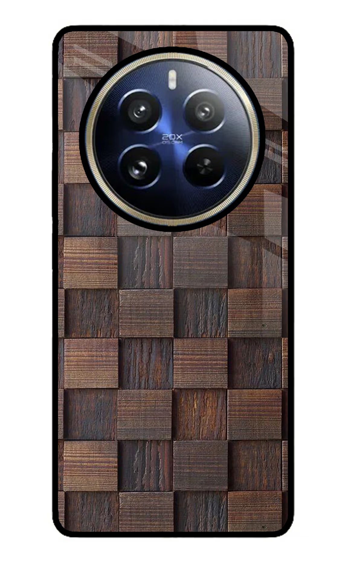 Wooden Cube Design Realme 12 Pro 5G/12 Pro+ 5G Glass Case Back Cover by Casekaro