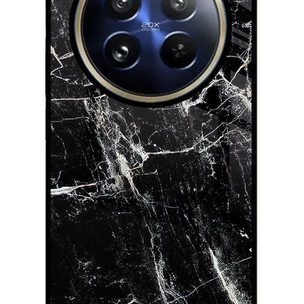 Black Marble Texture Realme 12 Pro 5G/12 Pro+ 5G Glass Case