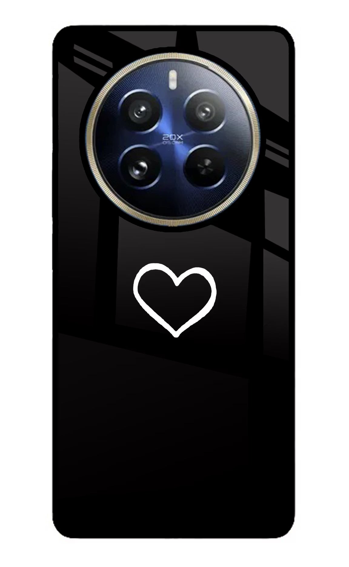 Heart Realme 12 Pro 5G/12 Pro+ 5G Glass Case Back Cover by Casekaro