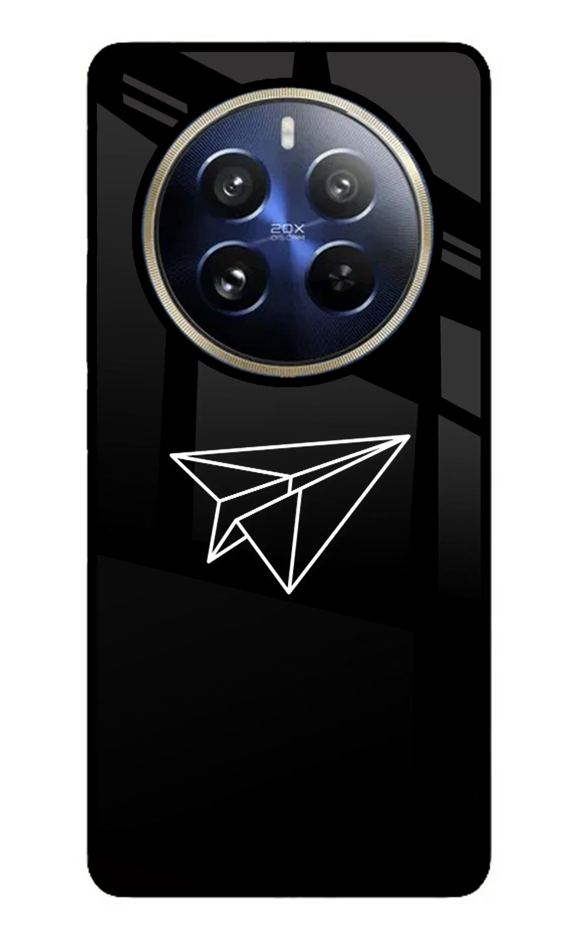 Paper Plane White Realme 12 Pro 5G/12 Pro+ 5G Glass Case Back Cover by Casekaro