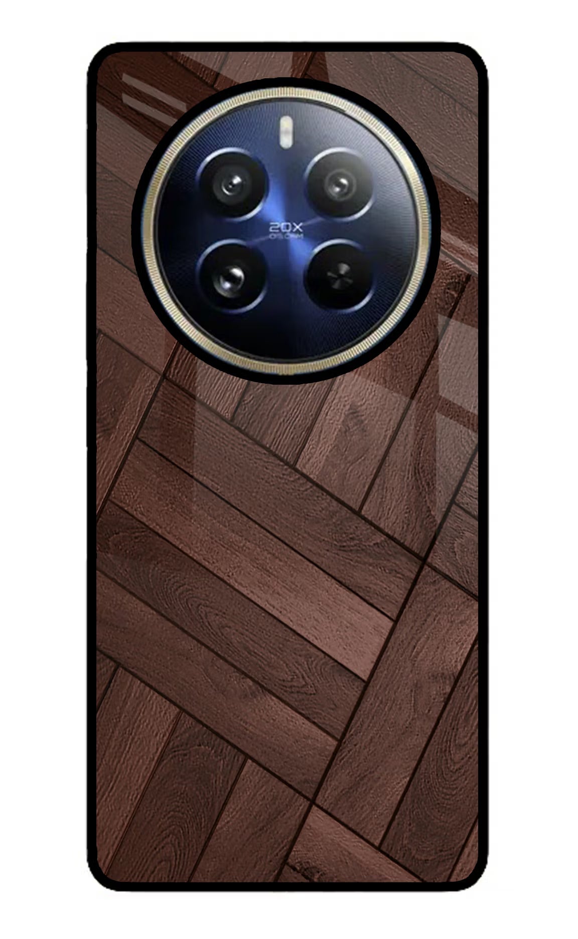 Wooden Texture Design Realme 12 Pro 5G/12 Pro+ 5G Glass Case Back Cover by Casekaro