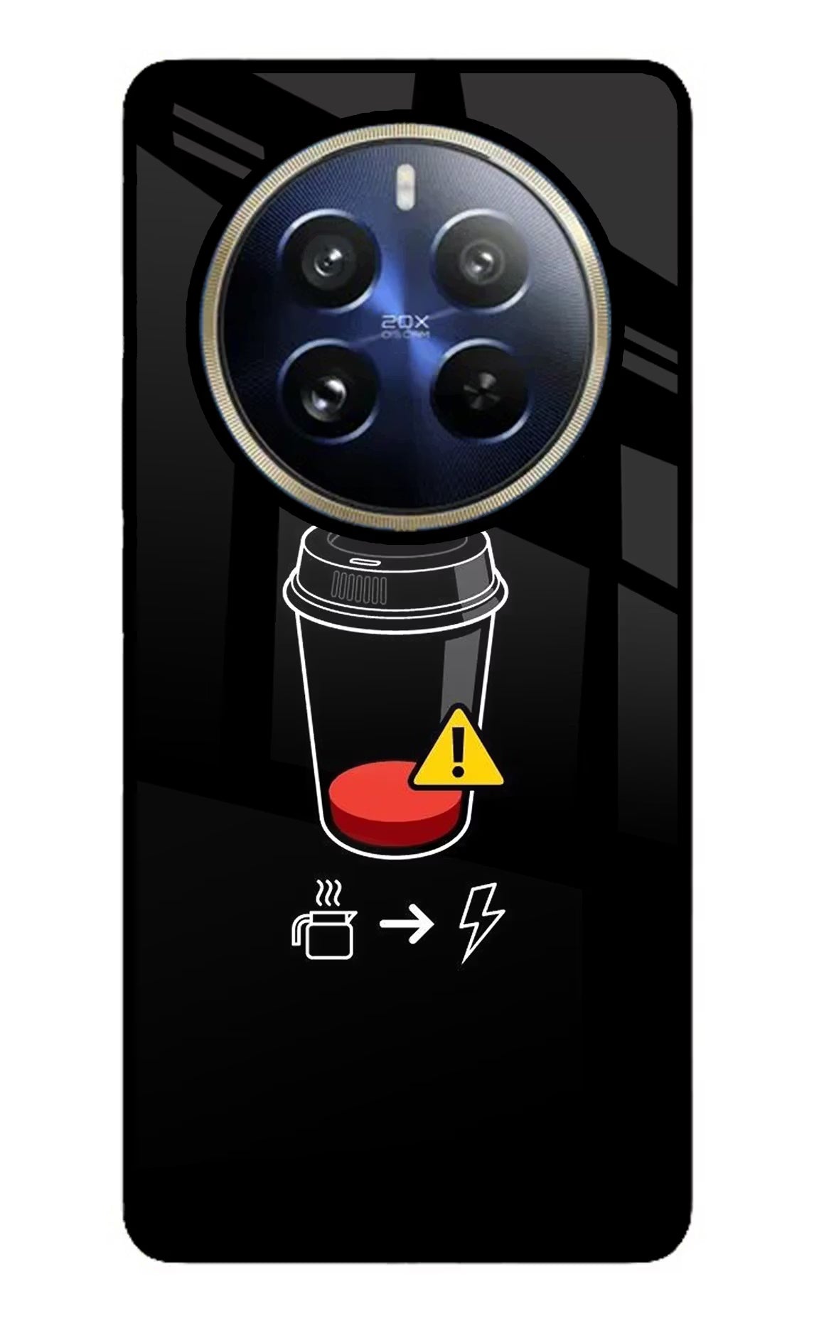 Coffee Realme 12 Pro 5G/12 Pro+ 5G Glass Case Back Cover by Casekaro