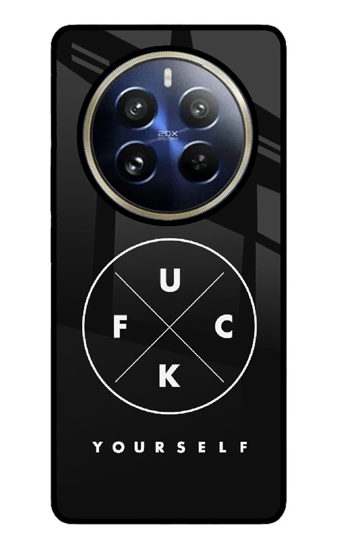 Go Fuck Yourself Realme 12 Pro 5G/12 Pro+ 5G Glass Case Back Cover by Casekaro