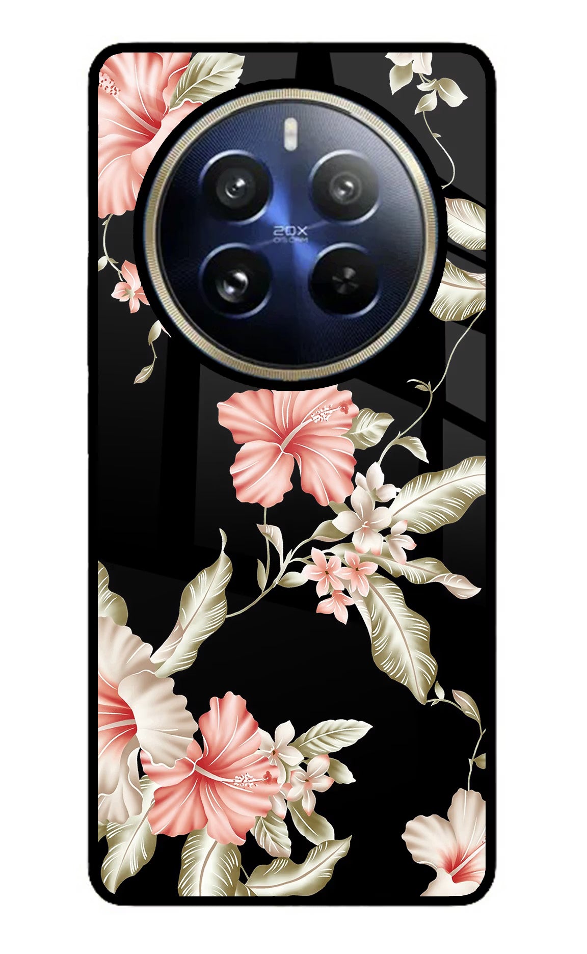 Flowers Realme 12 Pro 5G/12 Pro+ 5G Glass Case Back Cover by Casekaro