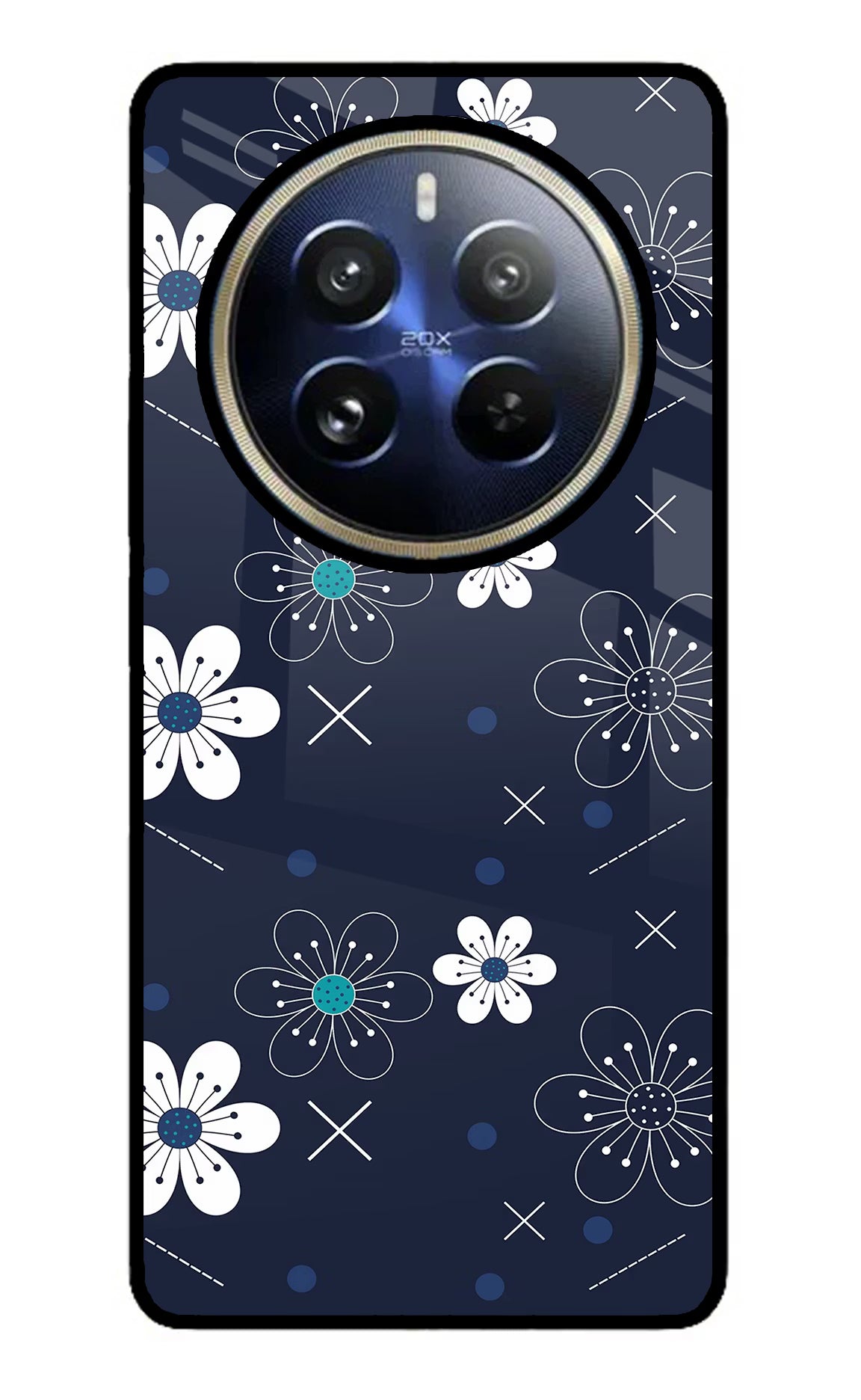 Flowers Realme 12 Pro 5G/12 Pro+ 5G Glass Case Back Cover by Casekaro