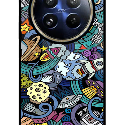 Space Abstract Realme 12 Pro 5G/12 Pro+ 5G Glass Case