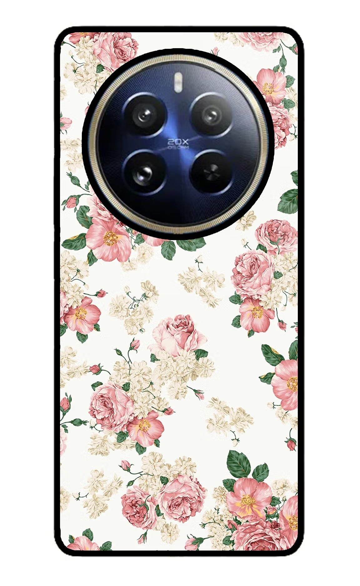 Flowers Realme 12 Pro 5G/12 Pro+ 5G Glass Case Back Cover by Casekaro