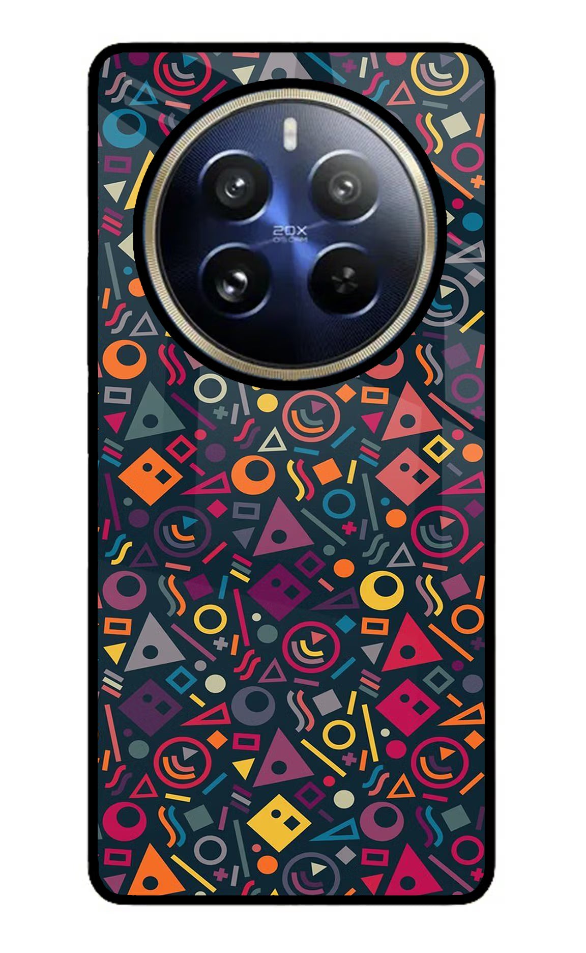 Geometric Abstract Realme 12 Pro 5G/12 Pro+ 5G Glass Case Back Cover by Casekaro