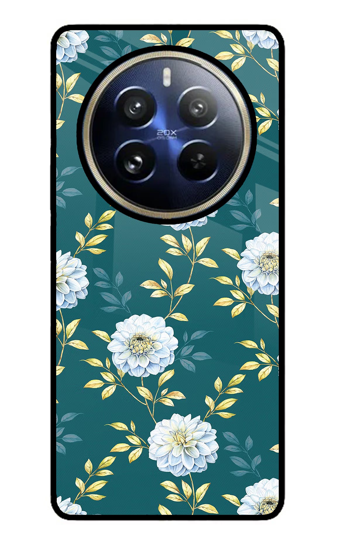 Flowers Realme 12 Pro 5G/12 Pro+ 5G Glass Case Back Cover by Casekaro