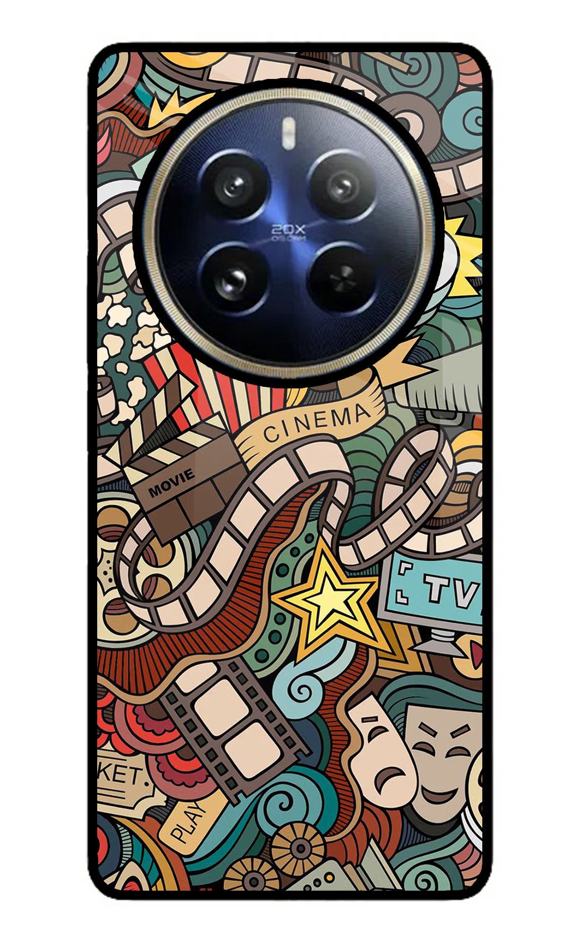 Cinema Abstract Realme 12 Pro 5G/12 Pro+ 5G Glass Case Back Cover by Casekaro