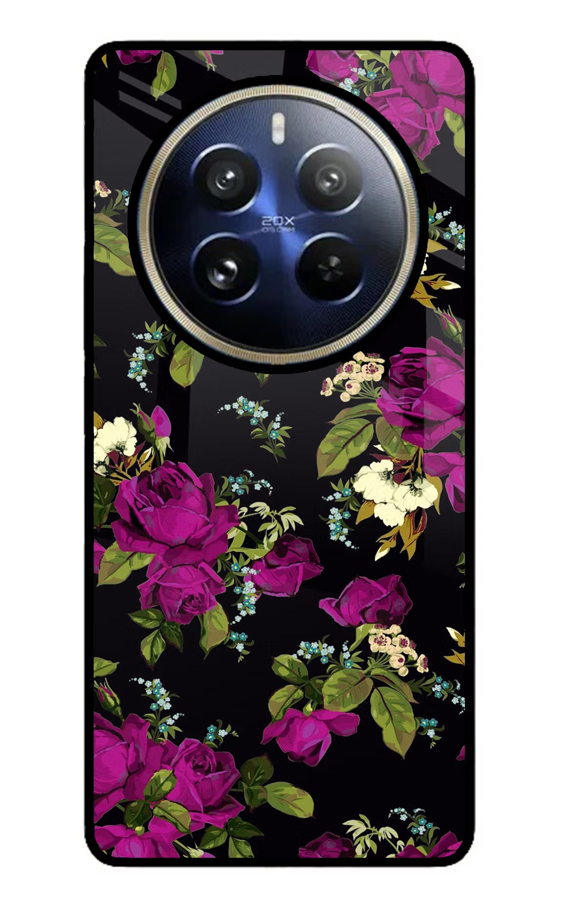 Flowers Realme 12 Pro 5G/12 Pro+ 5G Glass Case Back Cover by Casekaro
