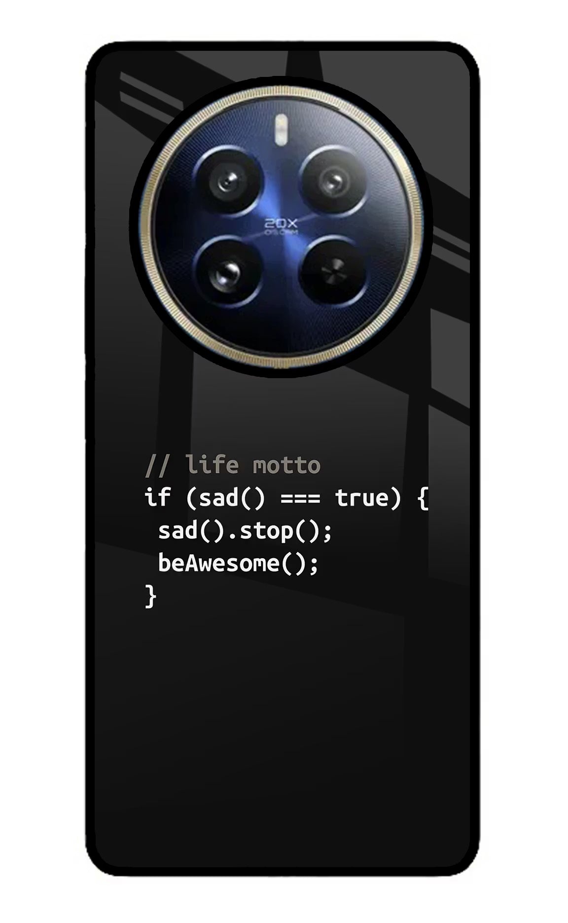 Life Motto Code Realme 12 Pro 5G/12 Pro+ 5G Glass Case Back Cover by Casekaro