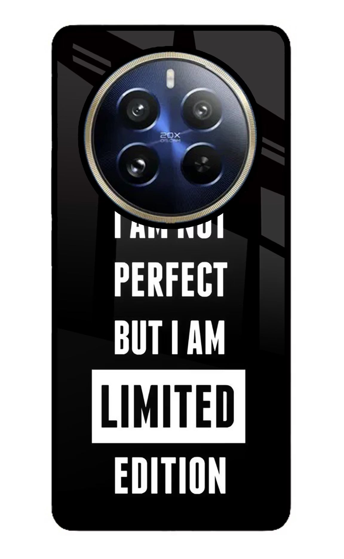 I Am Not Perfect But I Am Limited Edition Realme 12 Pro 5G/12 Pro+ 5G Glass Case Back Cover by Casekaro
