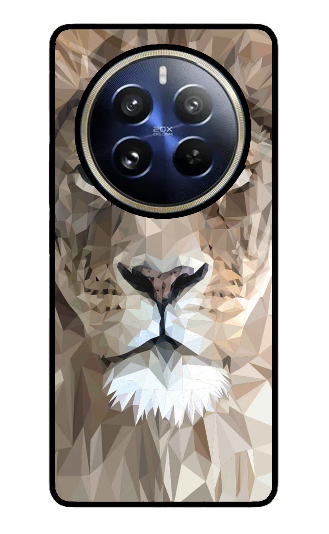 Lion Art Realme 12 Pro 5G/12 Pro+ 5G Glass Case Back Cover by Casekaro