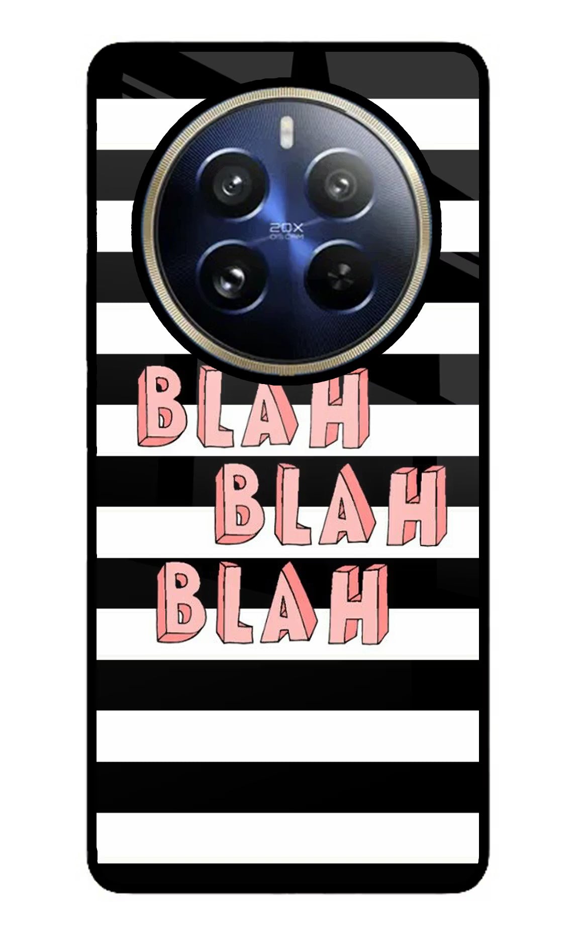 Blah Blah Blah Realme 12 Pro 5G/12 Pro+ 5G Glass Case Back Cover by Casekaro