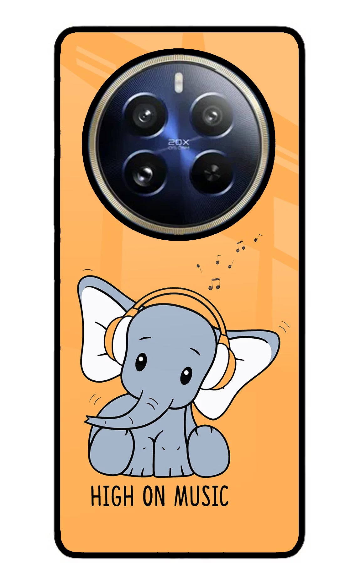 High On Music Realme 12 Pro 5G/12 Pro+ 5G Glass Case Back Cover by Casekaro