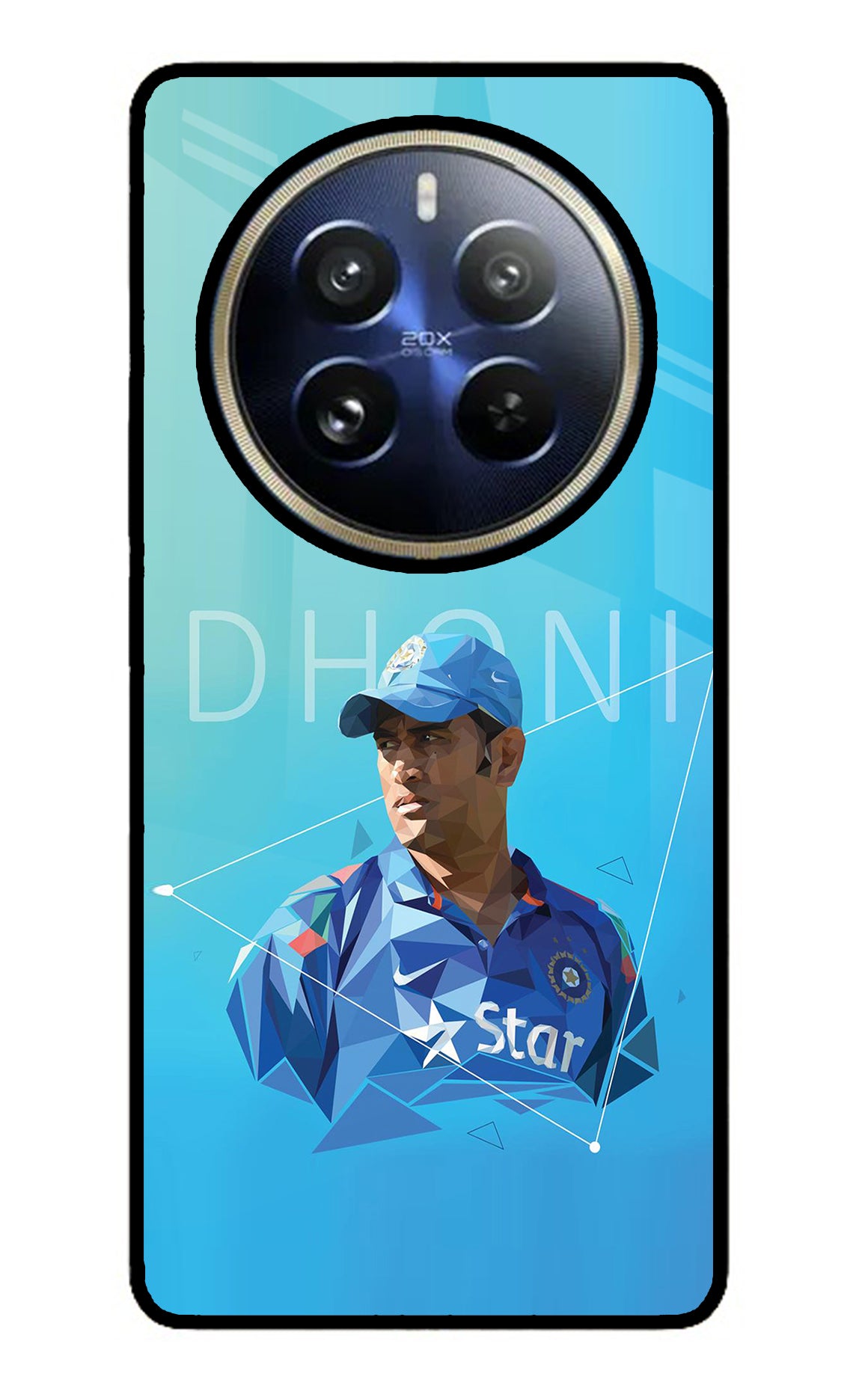 Dhoni Artwork Realme 12 Pro 5G/12 Pro+ 5G Glass Case