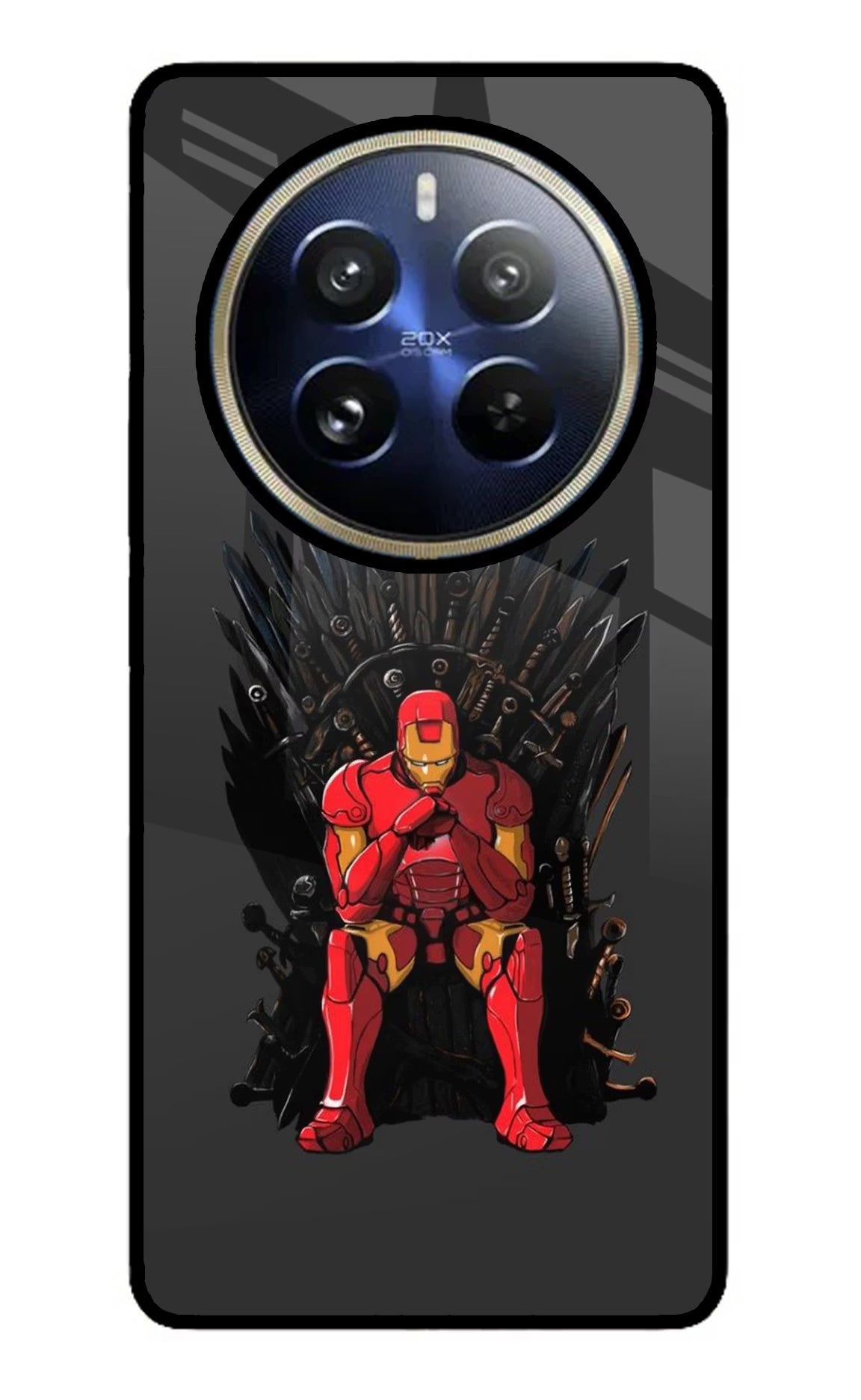 Ironman Throne Realme 12 Pro 5G/12 Pro+ 5G Glass Case Back Cover by Casekaro