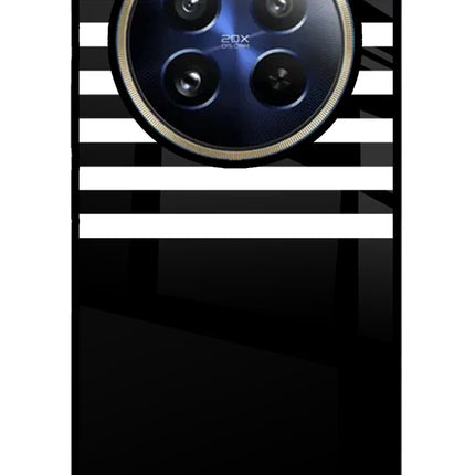 Black and White Print Realme 12 Pro 5G/12 Pro+ 5G Glass Case