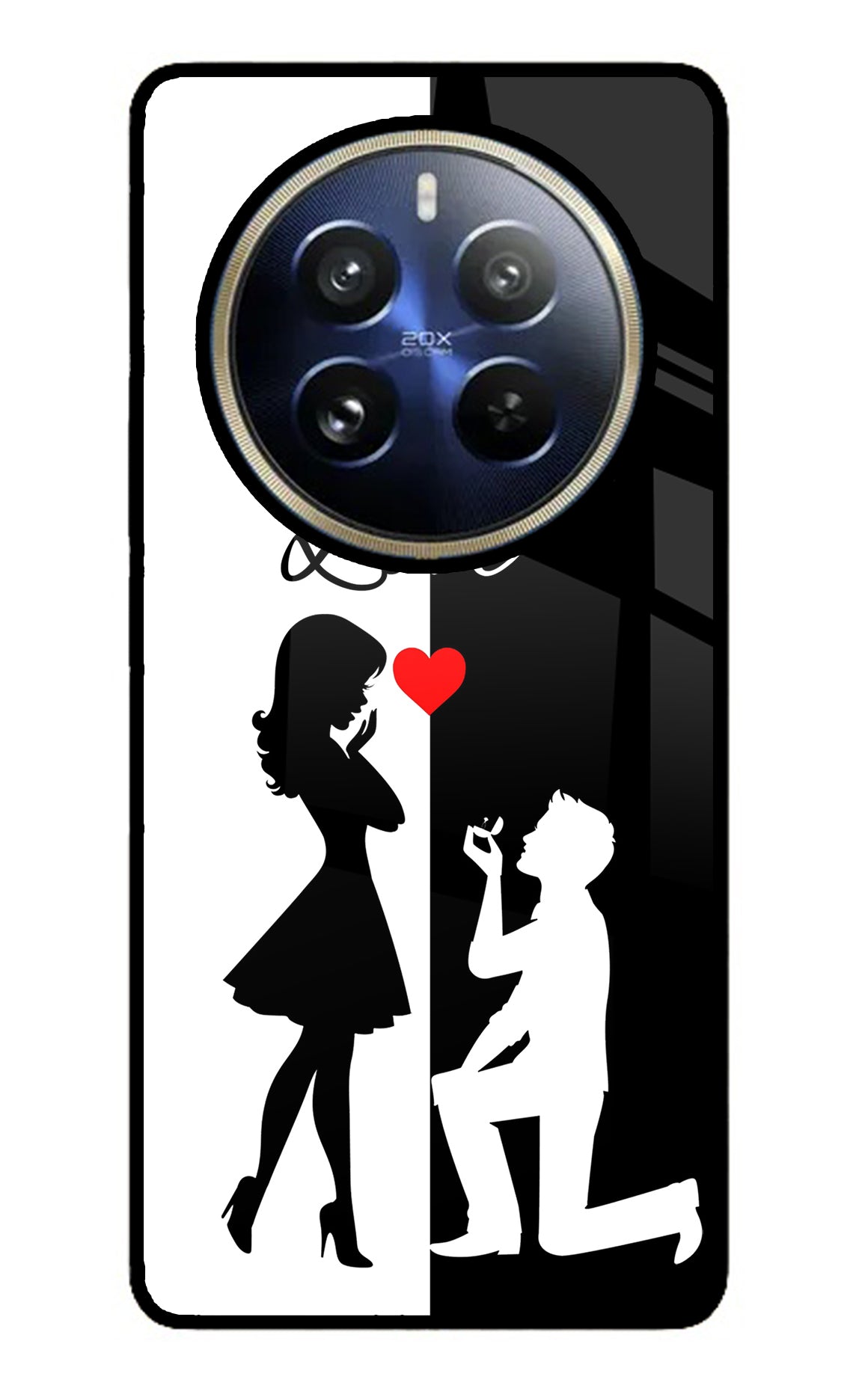 Love Propose Black And White Realme 12 Pro 5G/12 Pro+ 5G Back Cover