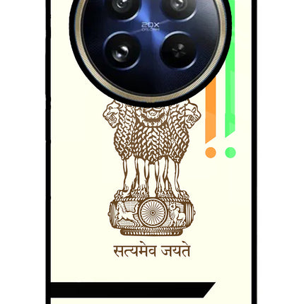 Satyamev Jayate Brown Logo Realme 12 Pro 5G/12 Pro+ 5G Glass Case