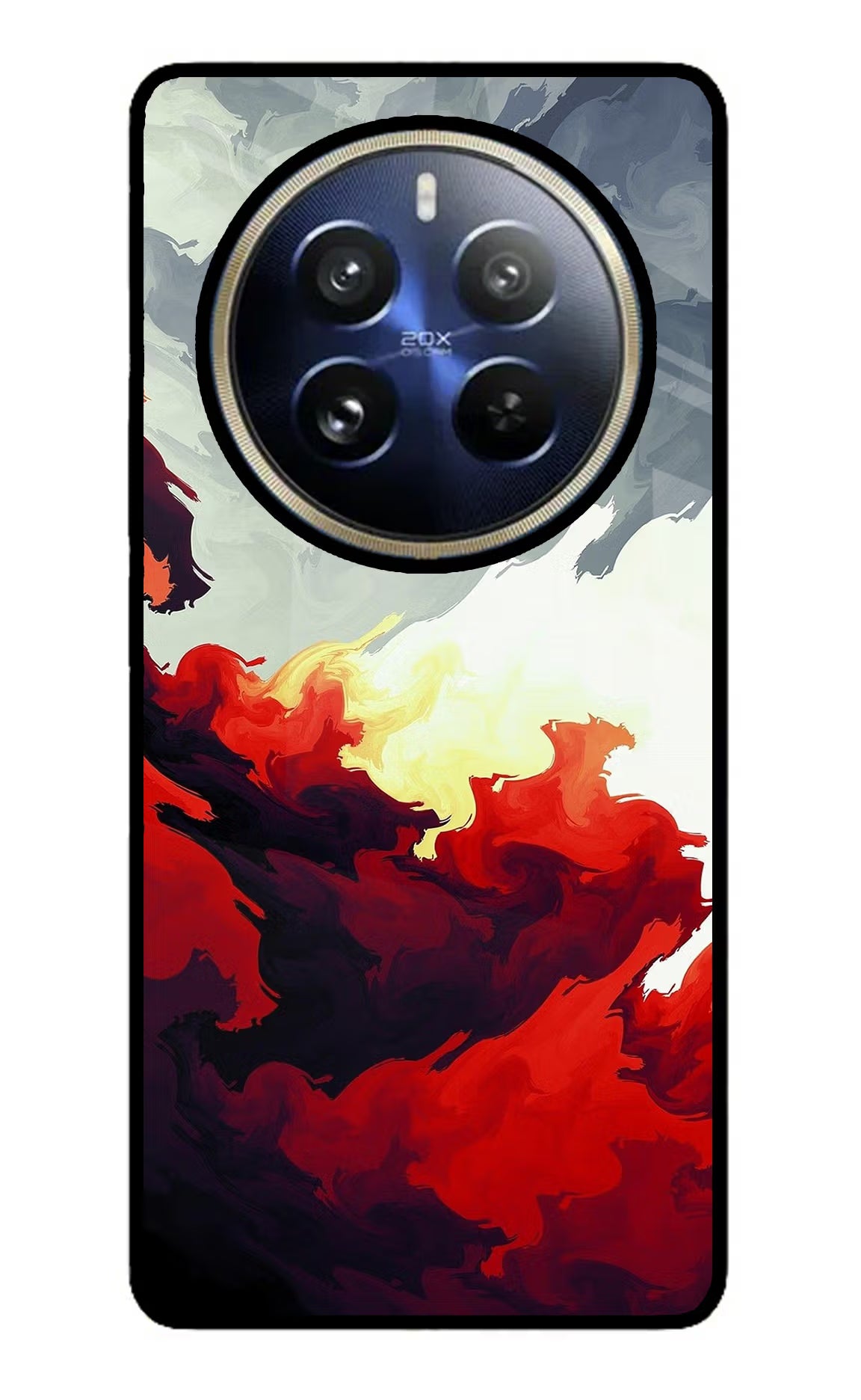 Fire Cloud Realme 12 Pro 5G/12 Pro+ 5G Glass Case Back Cover by Casekaro