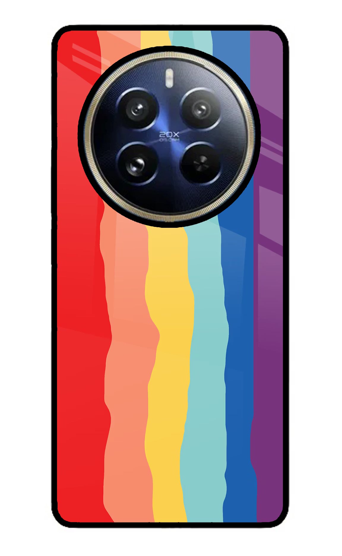 Rainbow Realme 12 Pro 5G/12 Pro+ 5G Glass Case Back Cover by Casekaro