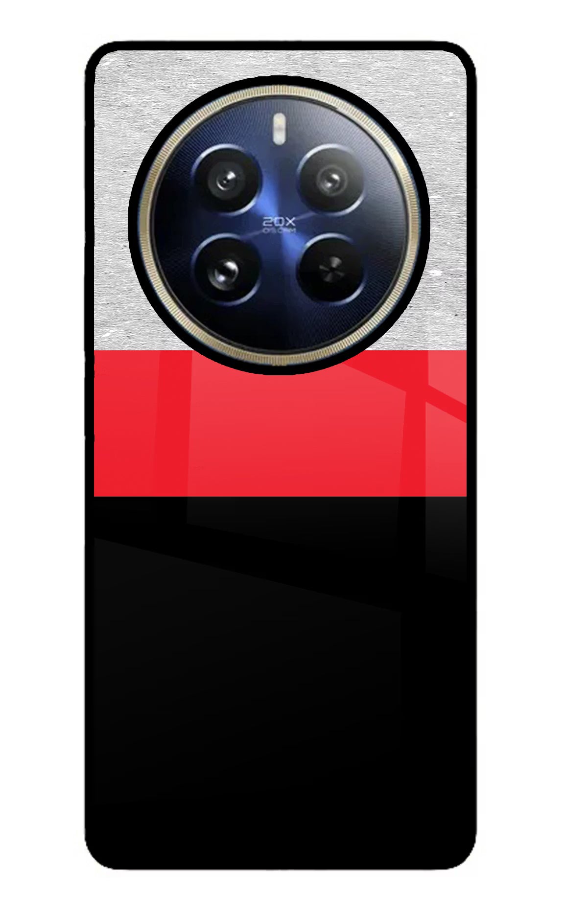 Tri Color Pattern Realme 12 Pro 5G/12 Pro+ 5G Glass Case Back Cover by Casekaro