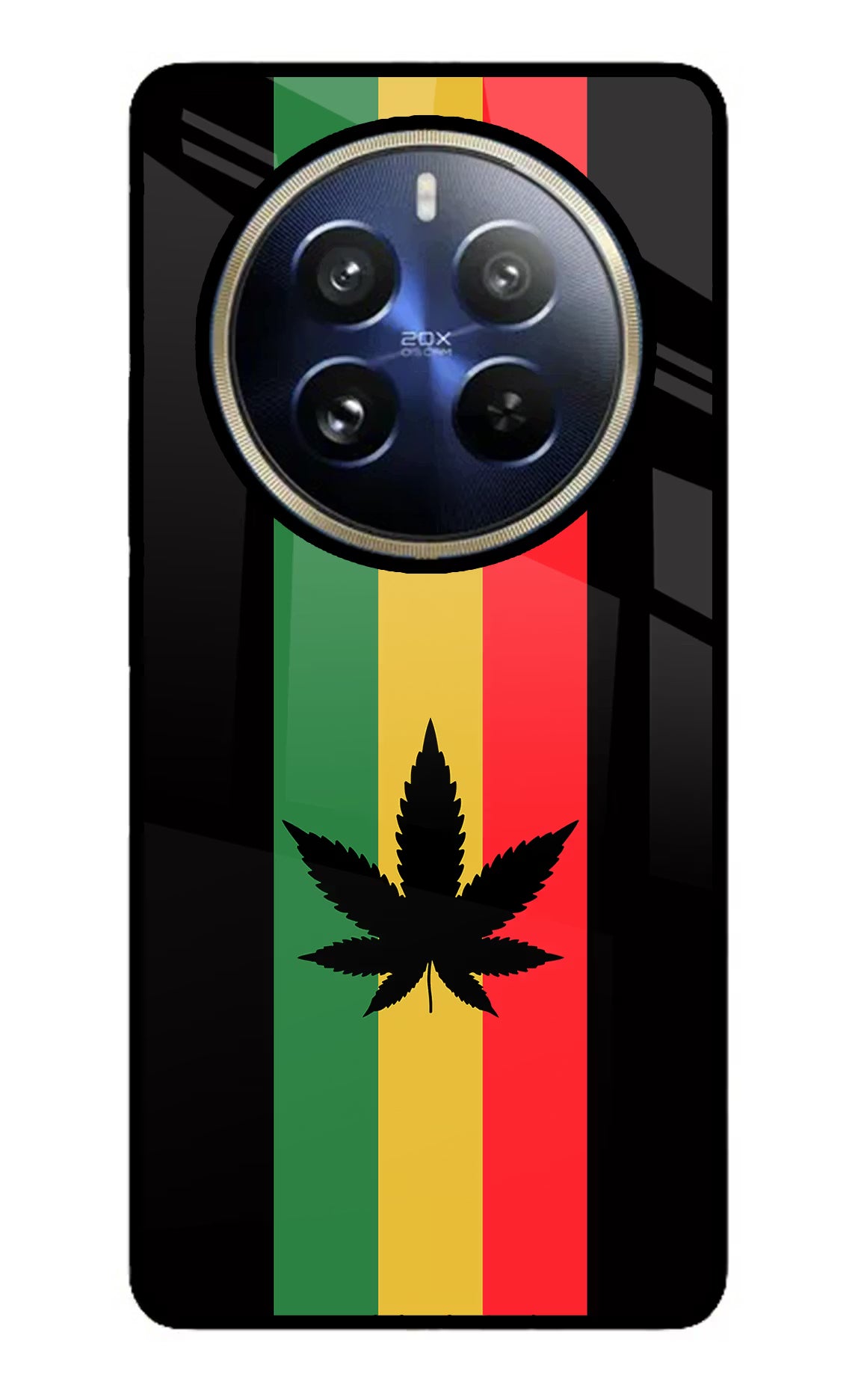 Weed Flag Realme 12 Pro 5G/12 Pro+ 5G Glass Case Back Cover by Casekaro