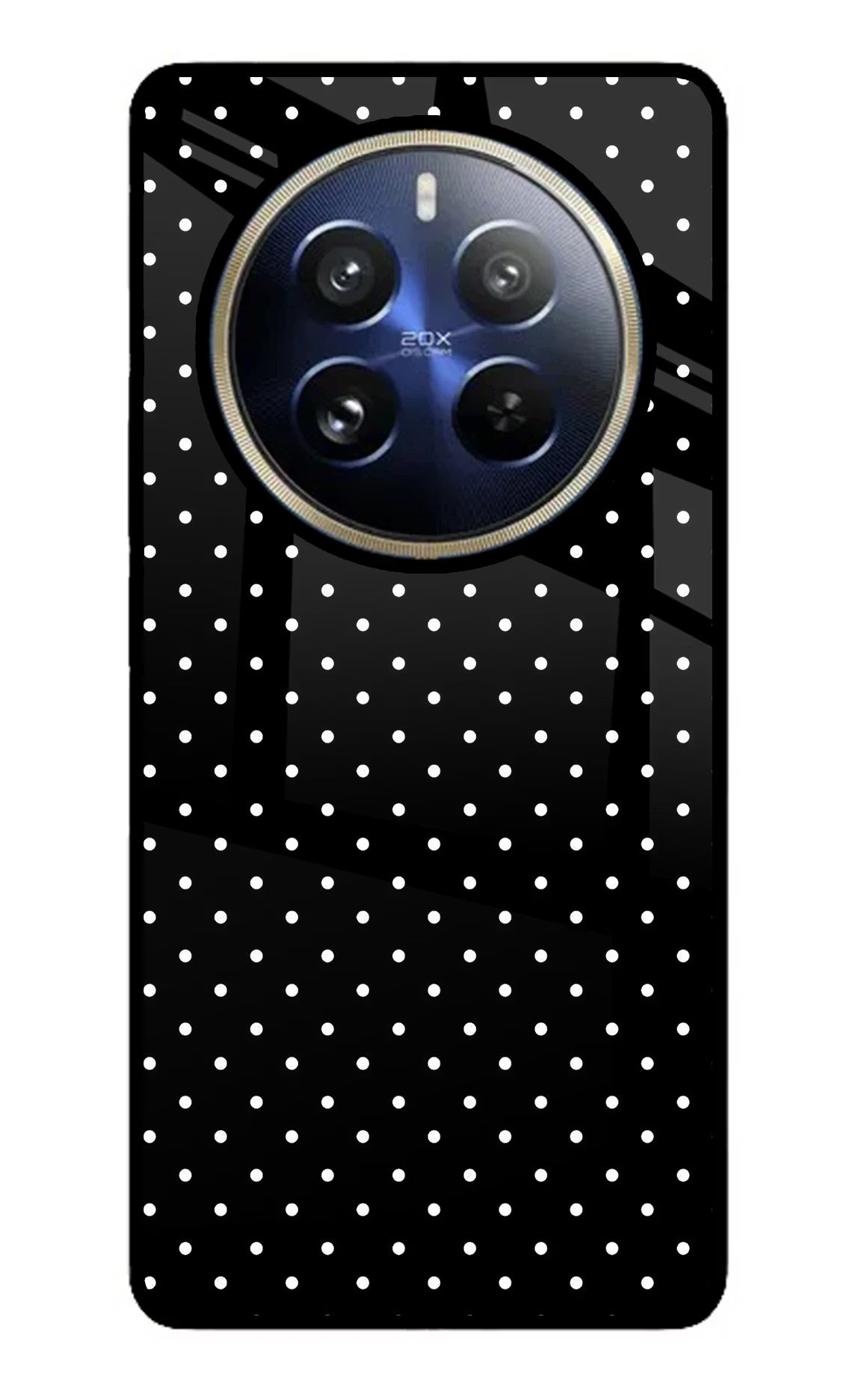 White Dots Realme 12 Pro 5G/12 Pro+ 5G Glass Case Back Cover by Casekaro