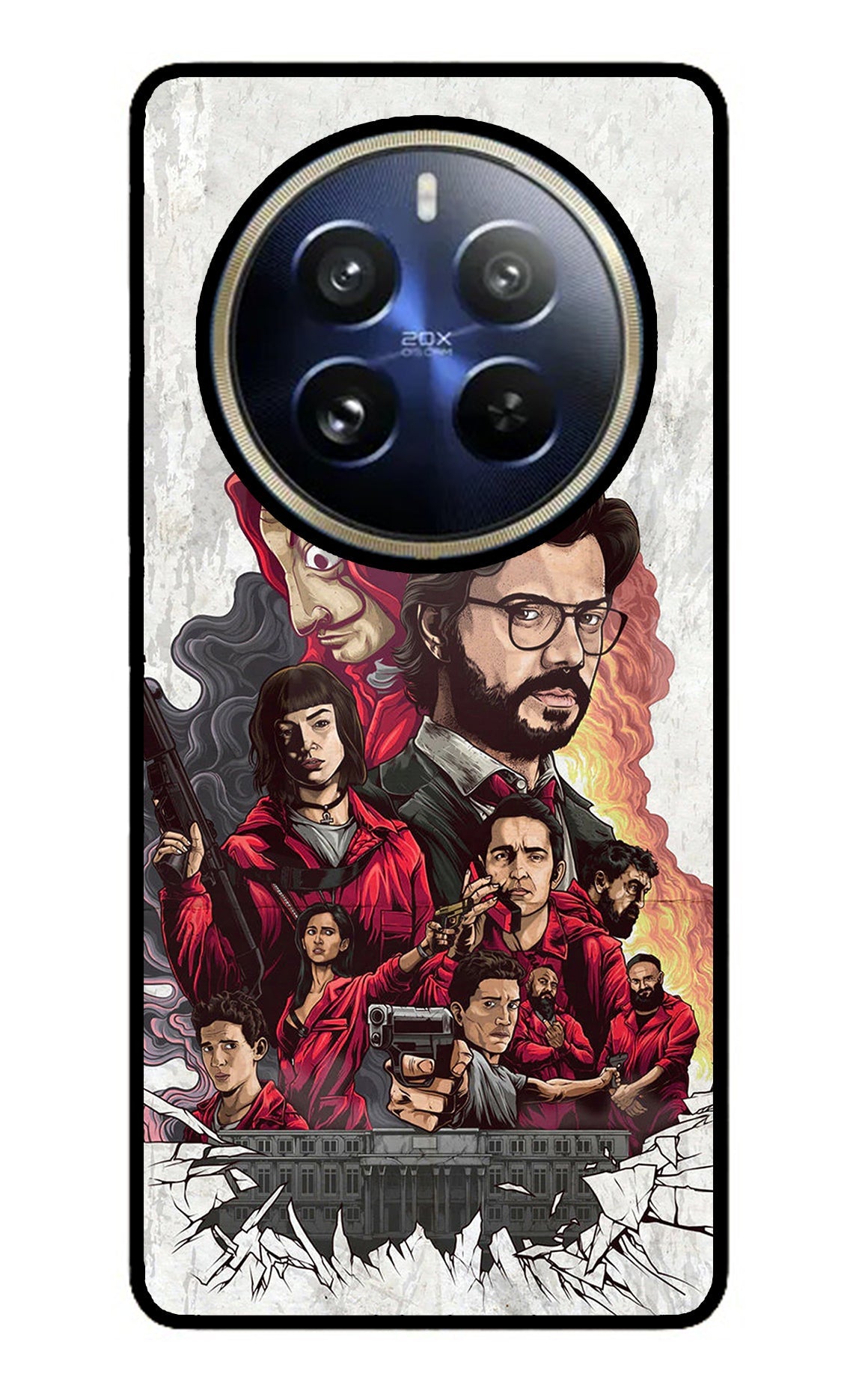 Money Heist Artwork Realme 12 Pro 5G/12 Pro+ 5G Glass Case