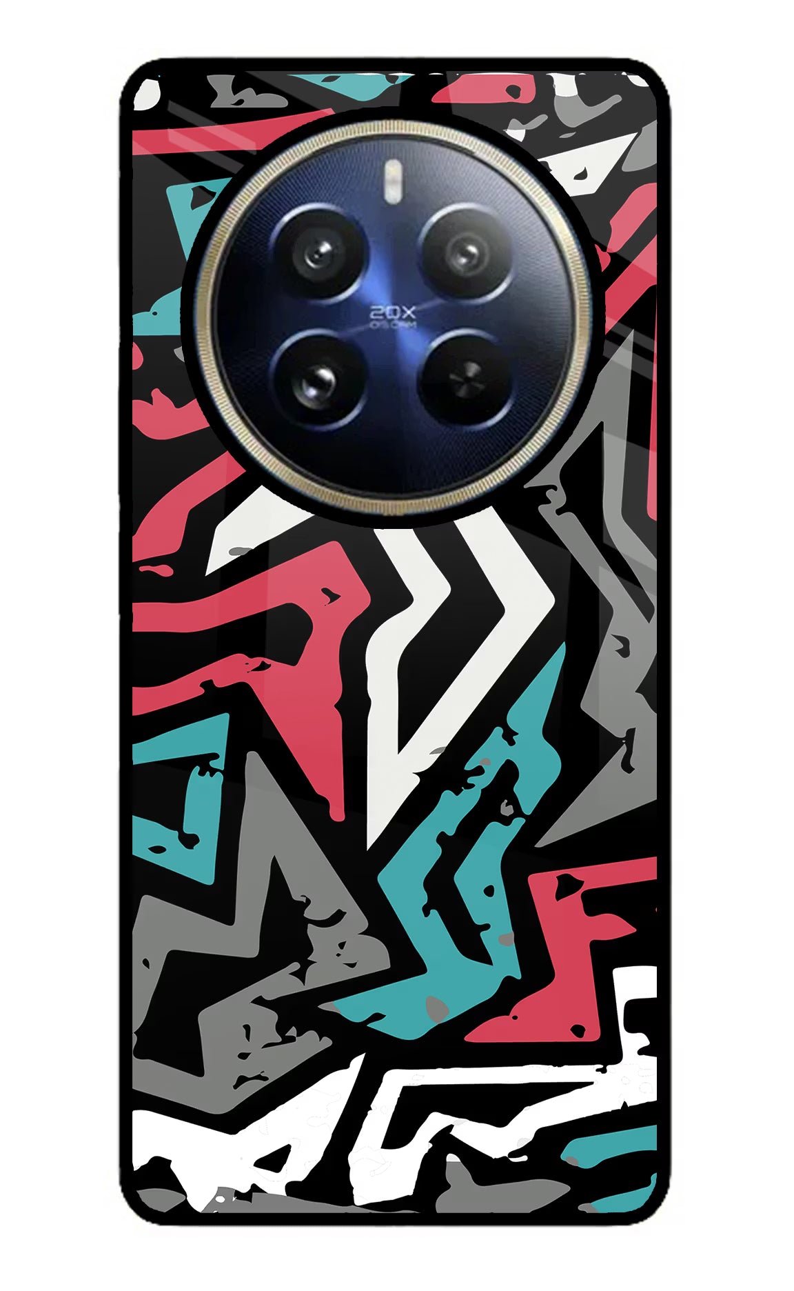 Geometric Graffiti Realme 12 Pro 5G/12 Pro+ 5G Glass Case Back Cover by Casekaro