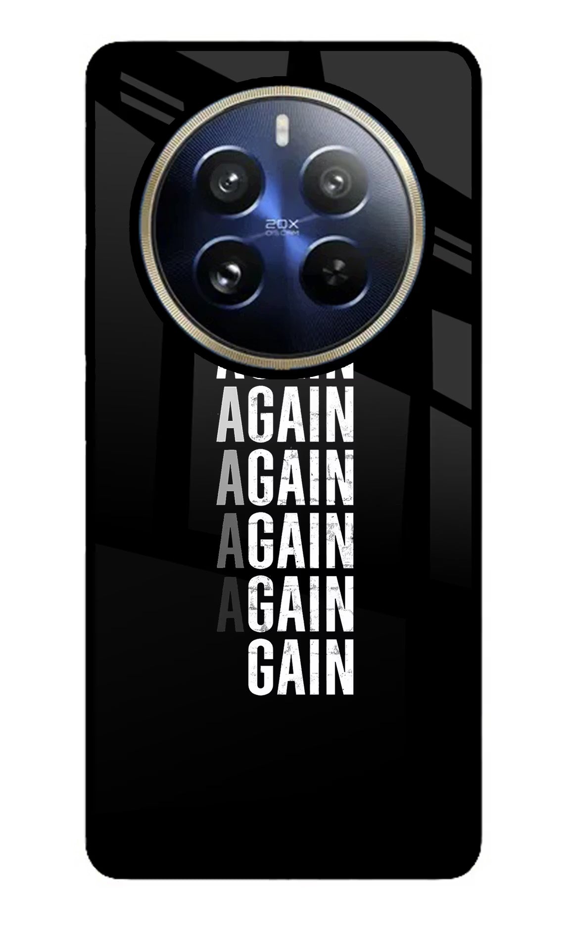 Again Again Gain Realme 12 Pro 5G/12 Pro+ 5G Glass Case Back Cover by Casekaro