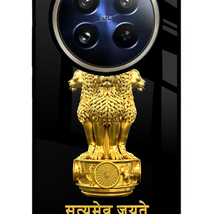 Satyamev Jayate Golden Realme 12 Pro 5G/12 Pro+ 5G Glass Case
