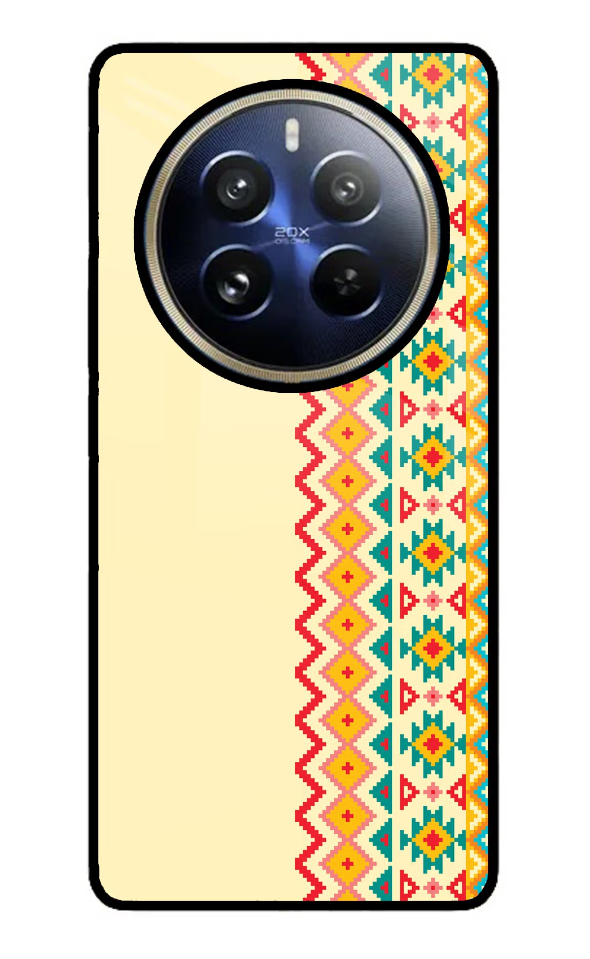 Ethnic Seamless Realme 12 Pro 5G/12 Pro+ 5G Glass Case Back Cover by Casekaro