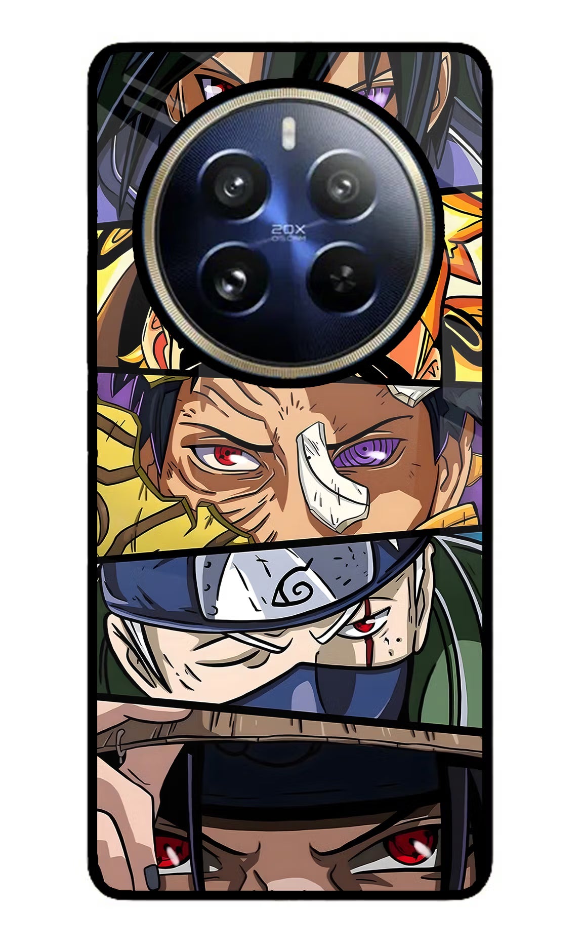 Naruto Character Realme 12 Pro 5G/12 Pro+ 5G Glass Case Back Cover by Casekaro