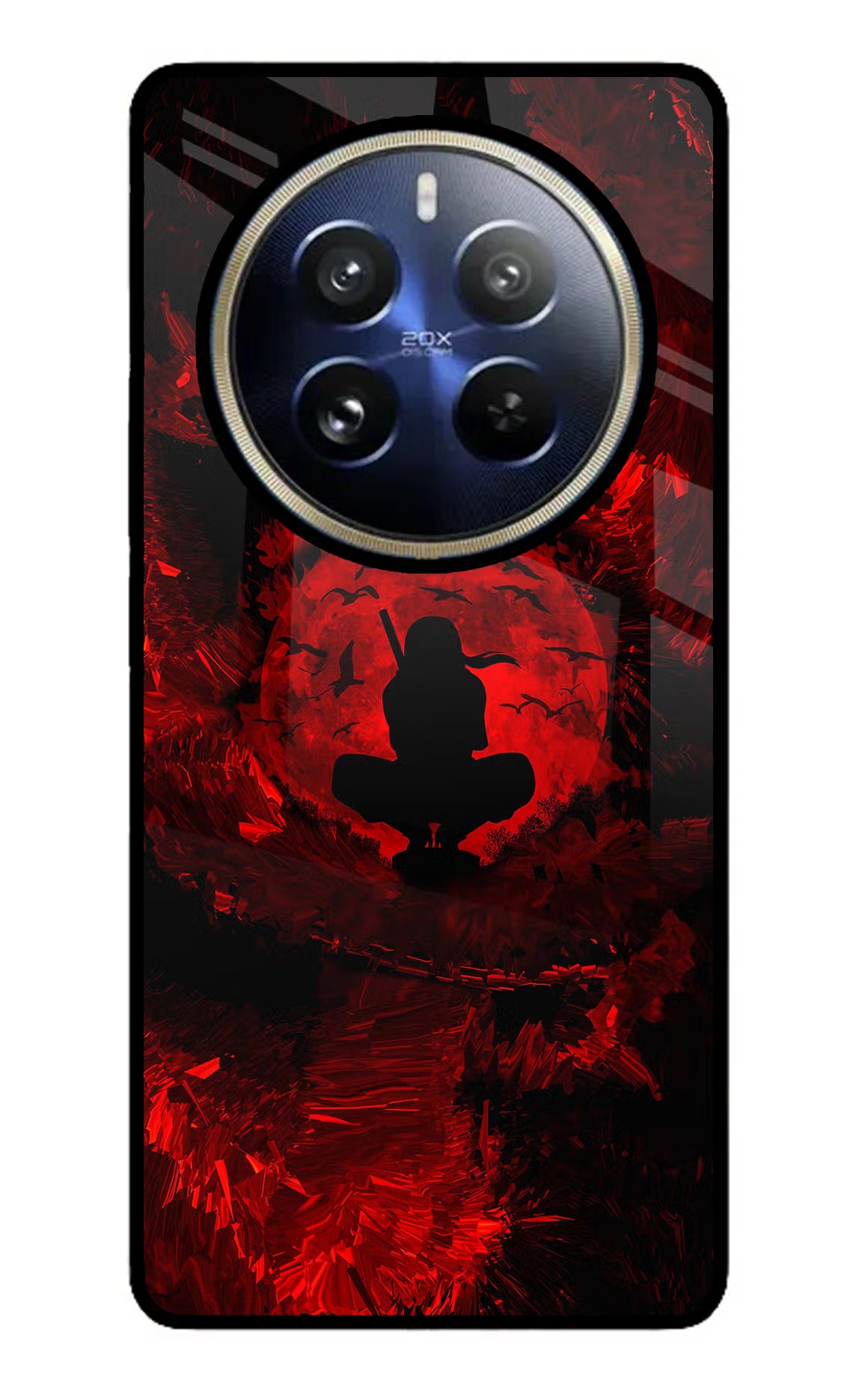 Itachi Uchiha Realme 12 Pro 5G/12 Pro+ 5G Glass Case Back Cover by Casekaro