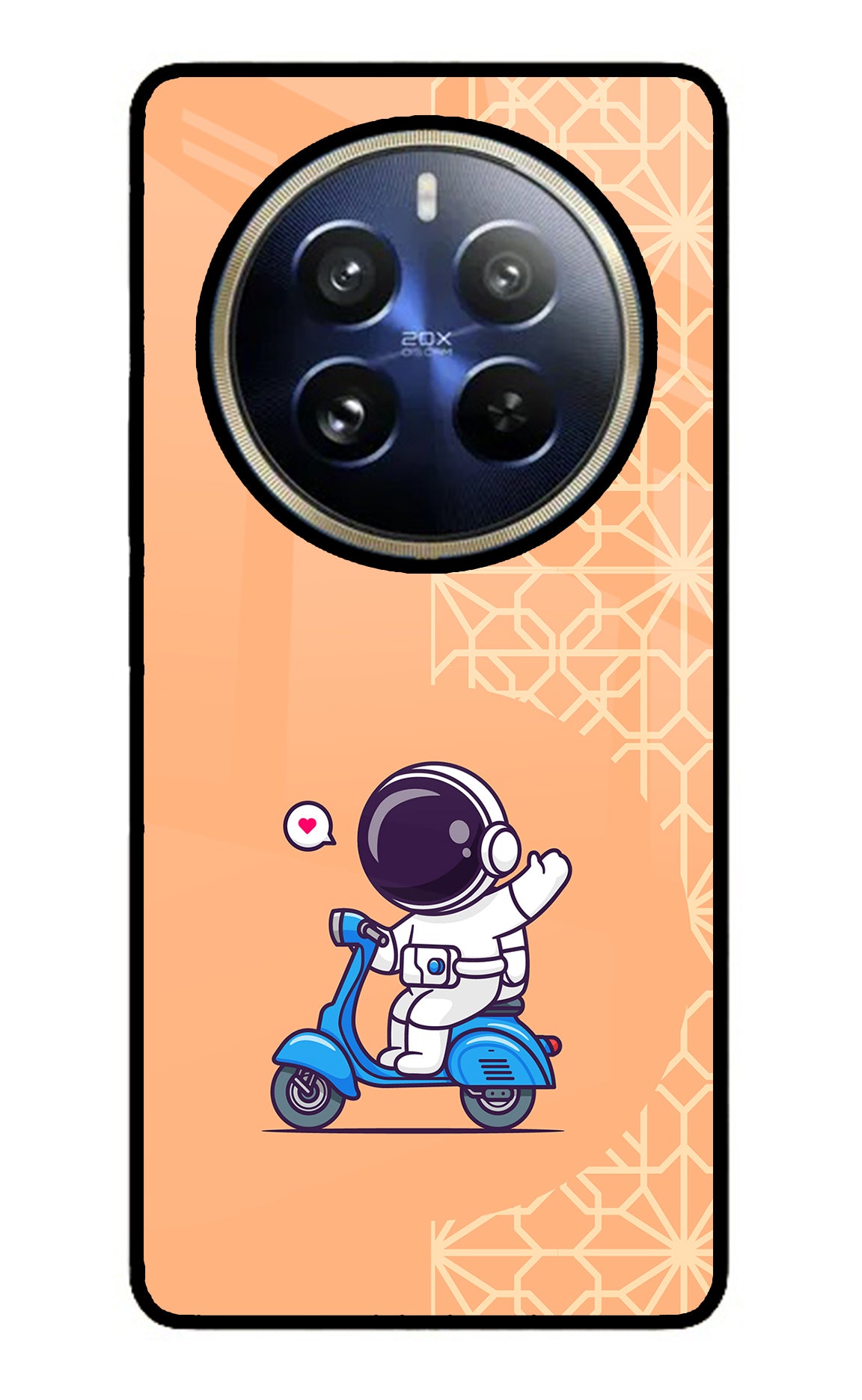 Cute Astronaut Riding Realme 12 Pro 5G/12 Pro+ 5G Glass Case