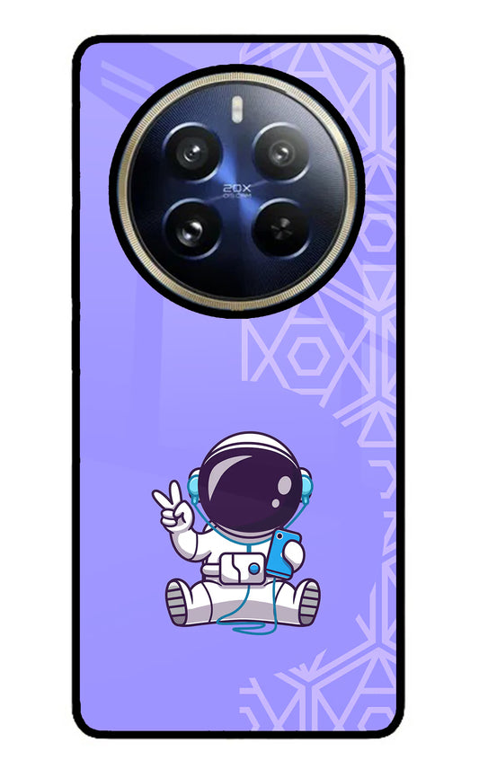 Cute Astronaut Chilling Realme 12 Pro 5G/12 Pro+ 5G Glass Case
