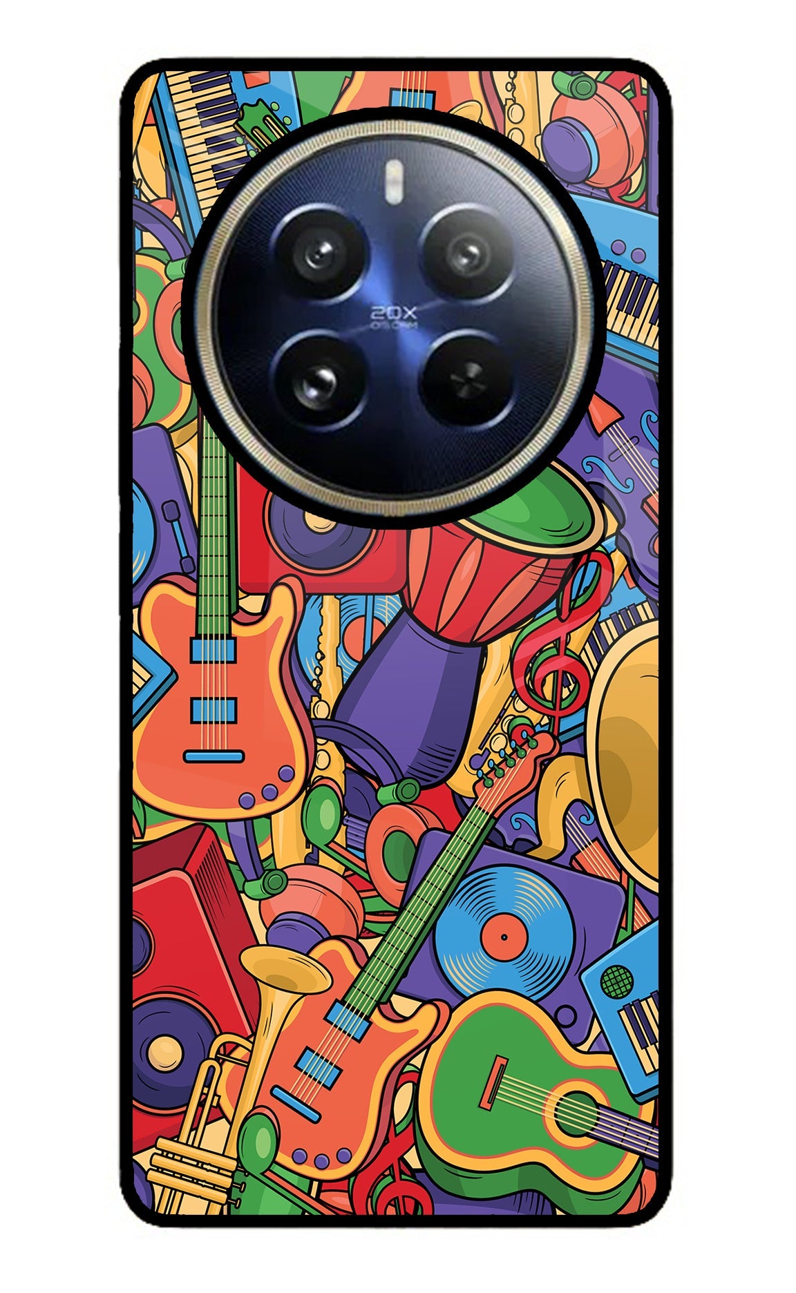 Music Instrument Doodle Realme 12 Pro 5G/12 Pro+ 5G Glass Case