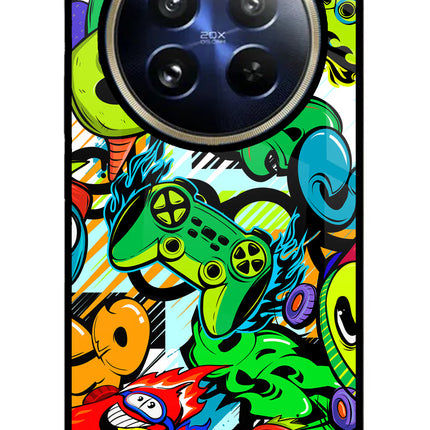 Game Doodle Realme 12 Pro 5G/12 Pro+ 5G Glass Case Back Cover by Casekaro