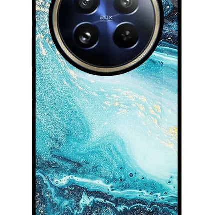 Blue Glitter Marble Realme 12 Pro 5G/12 Pro+ 5G Glass Case