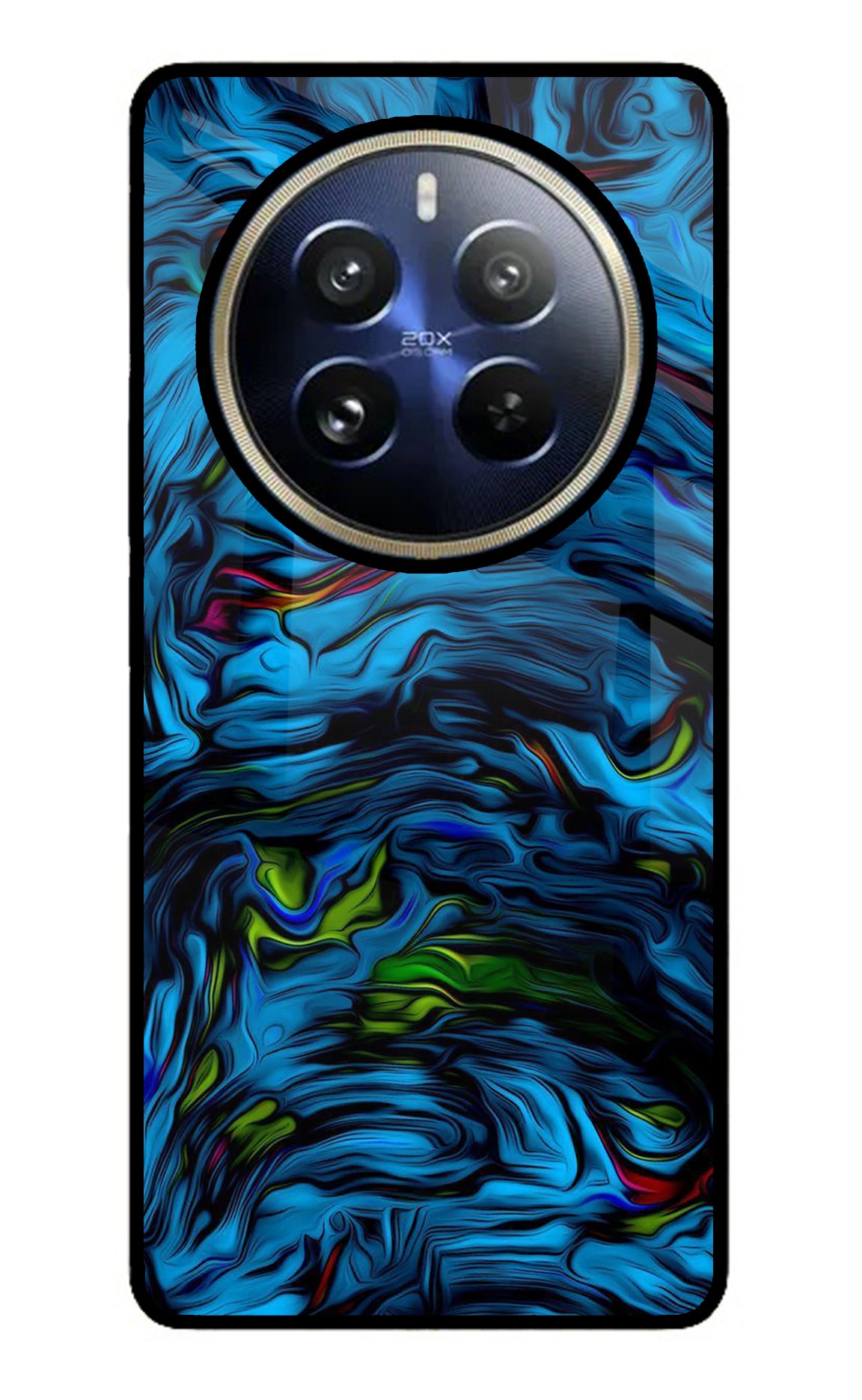 Dark Blue Abstract Realme 12 Pro 5G/12 Pro+ 5G Glass Case