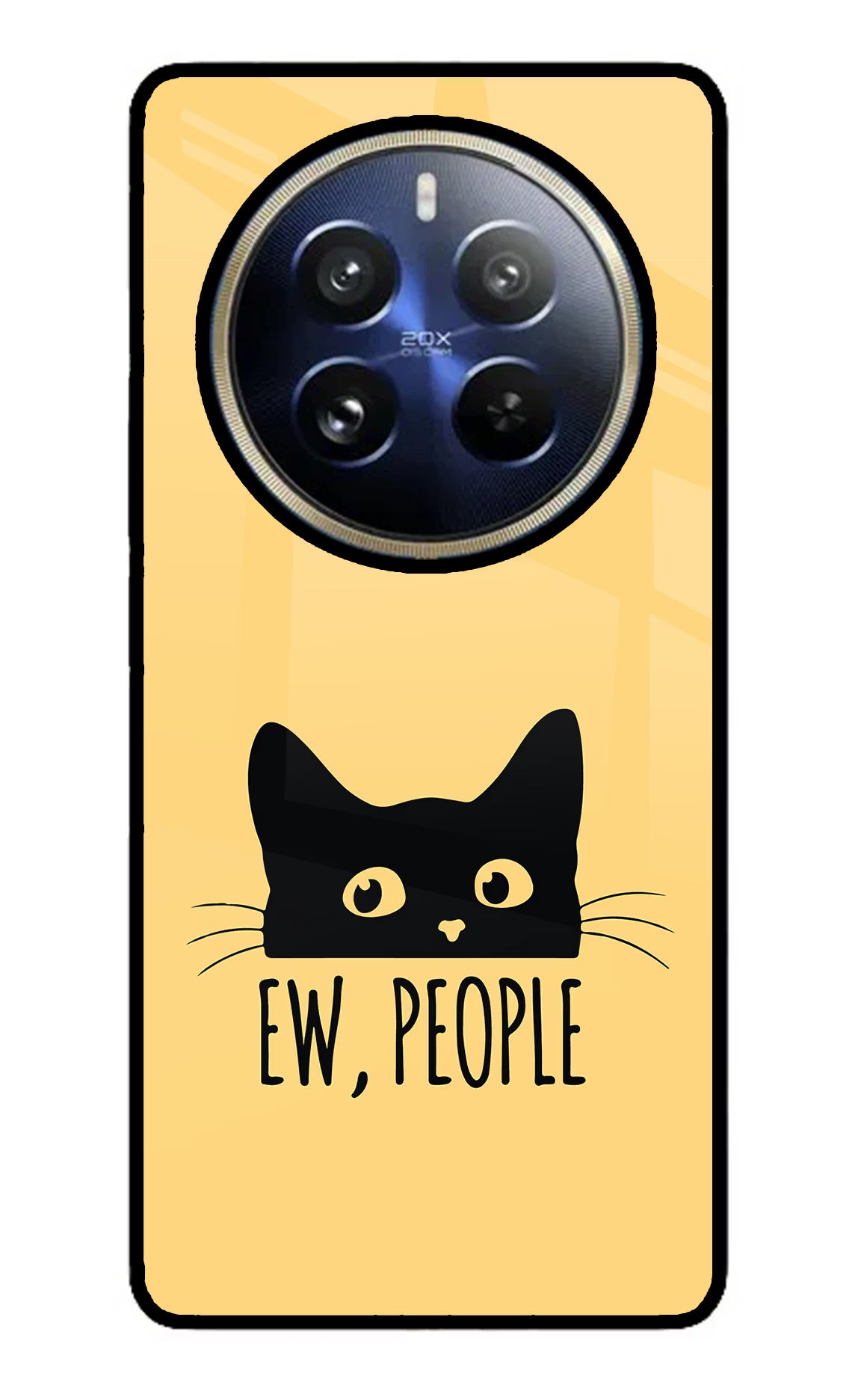 Ew People Catitude Realme 12 Pro 5G/12 Pro+ 5G Glass Case Back Cover by Casekaro
