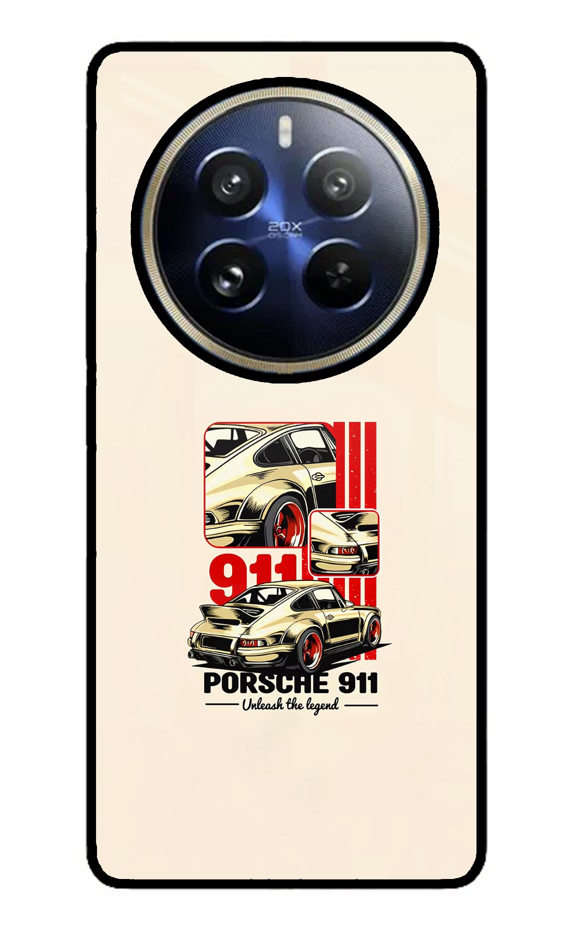 Classic Porsche 911 Realme 12 Pro 5G/12 Pro+ 5G Glass Case Back Cover by Casekaro