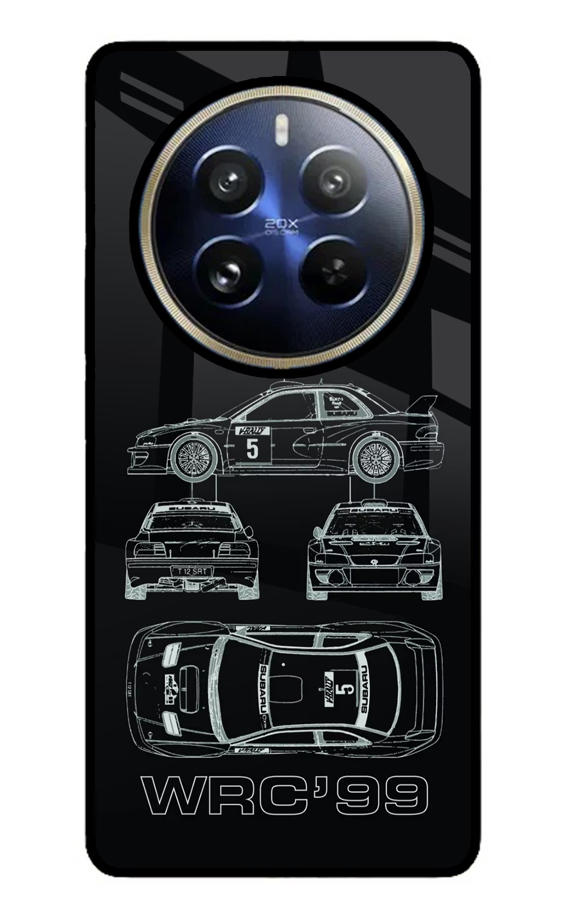WRC'99 Realme 12 Pro 5G/12 Pro+ 5G Glass Case Back Cover by Casekaro