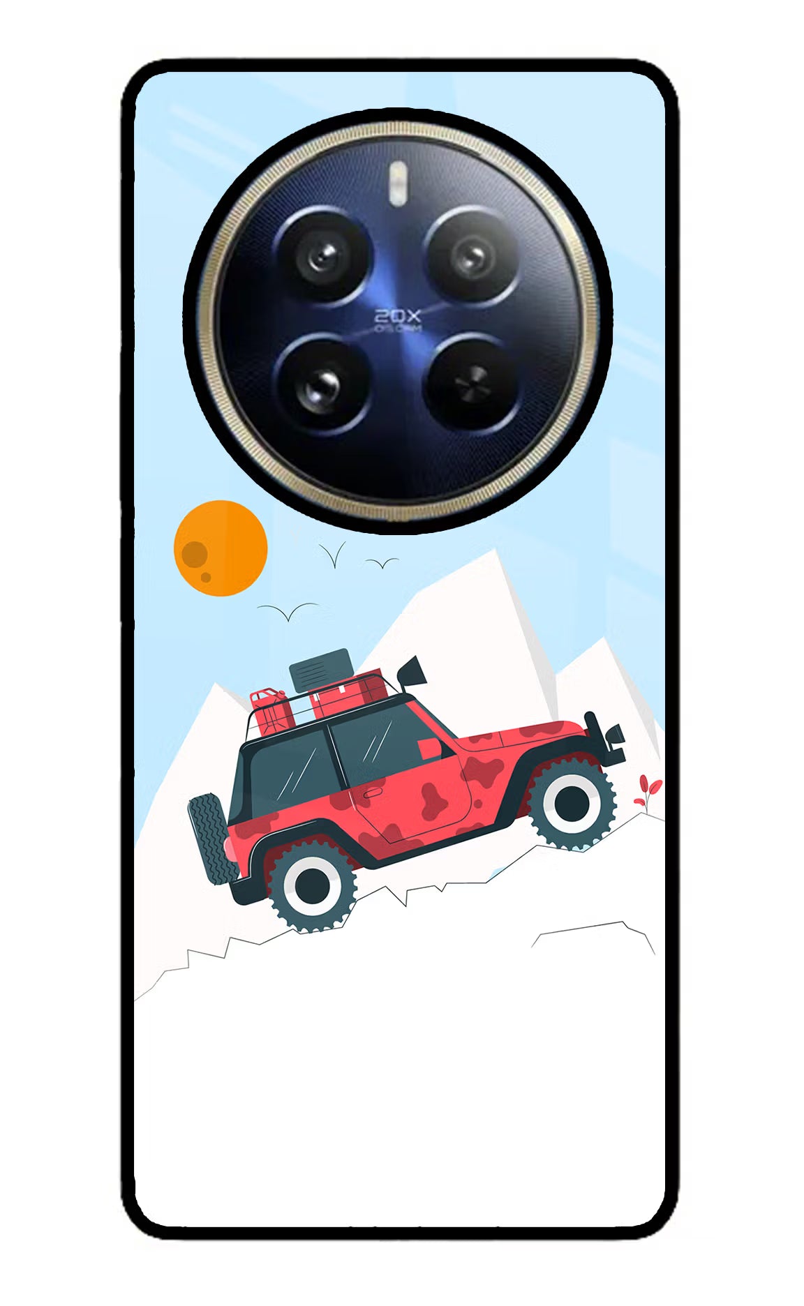 Mountain Trail Beast Realme 12 Pro 5G/12 Pro+ 5G Glass Case Back Cover by Casekaro