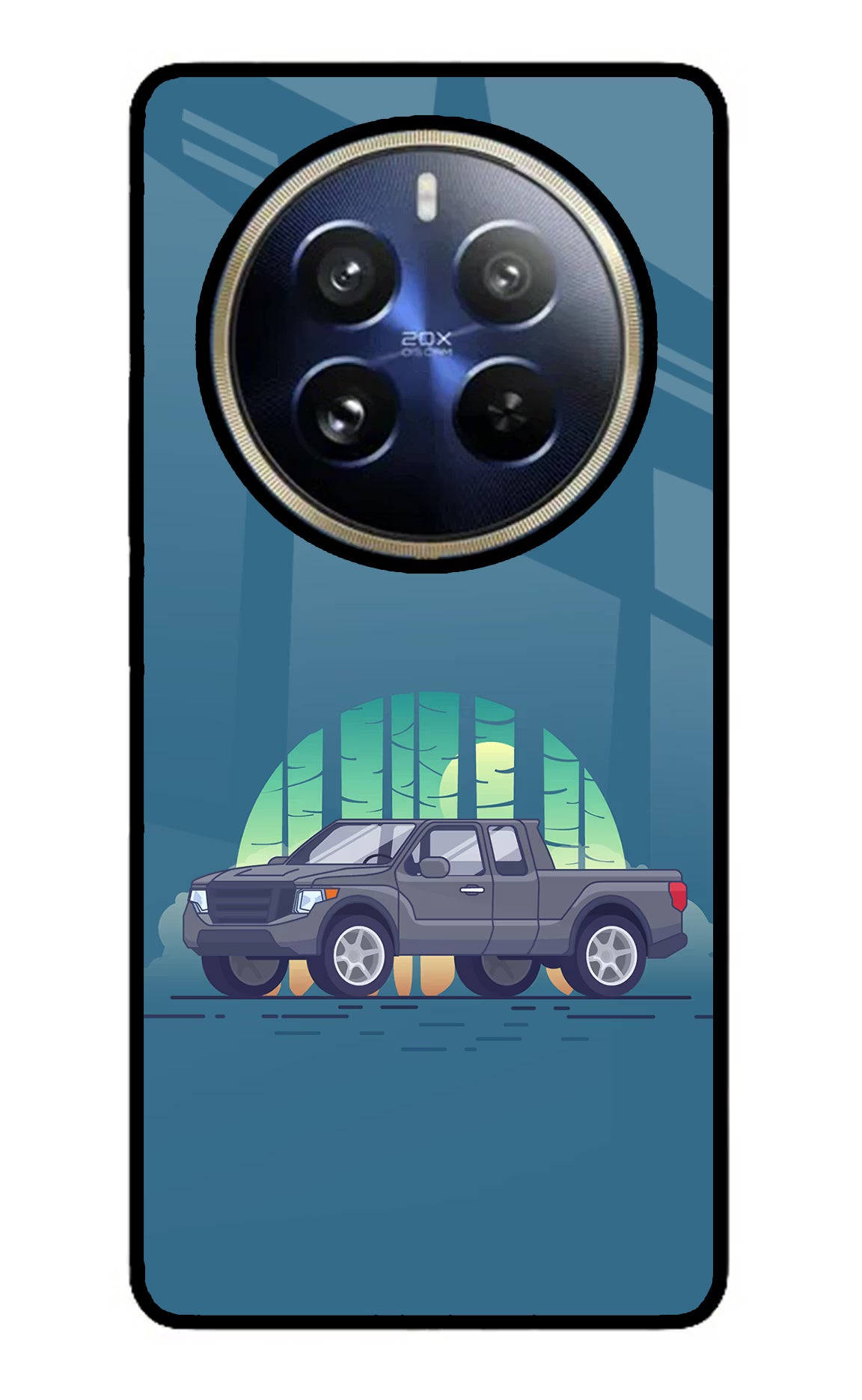 Retro Garage Vibe Realme 12 Pro 5G/12 Pro+ 5G Glass Case Back Cover by Casekaro