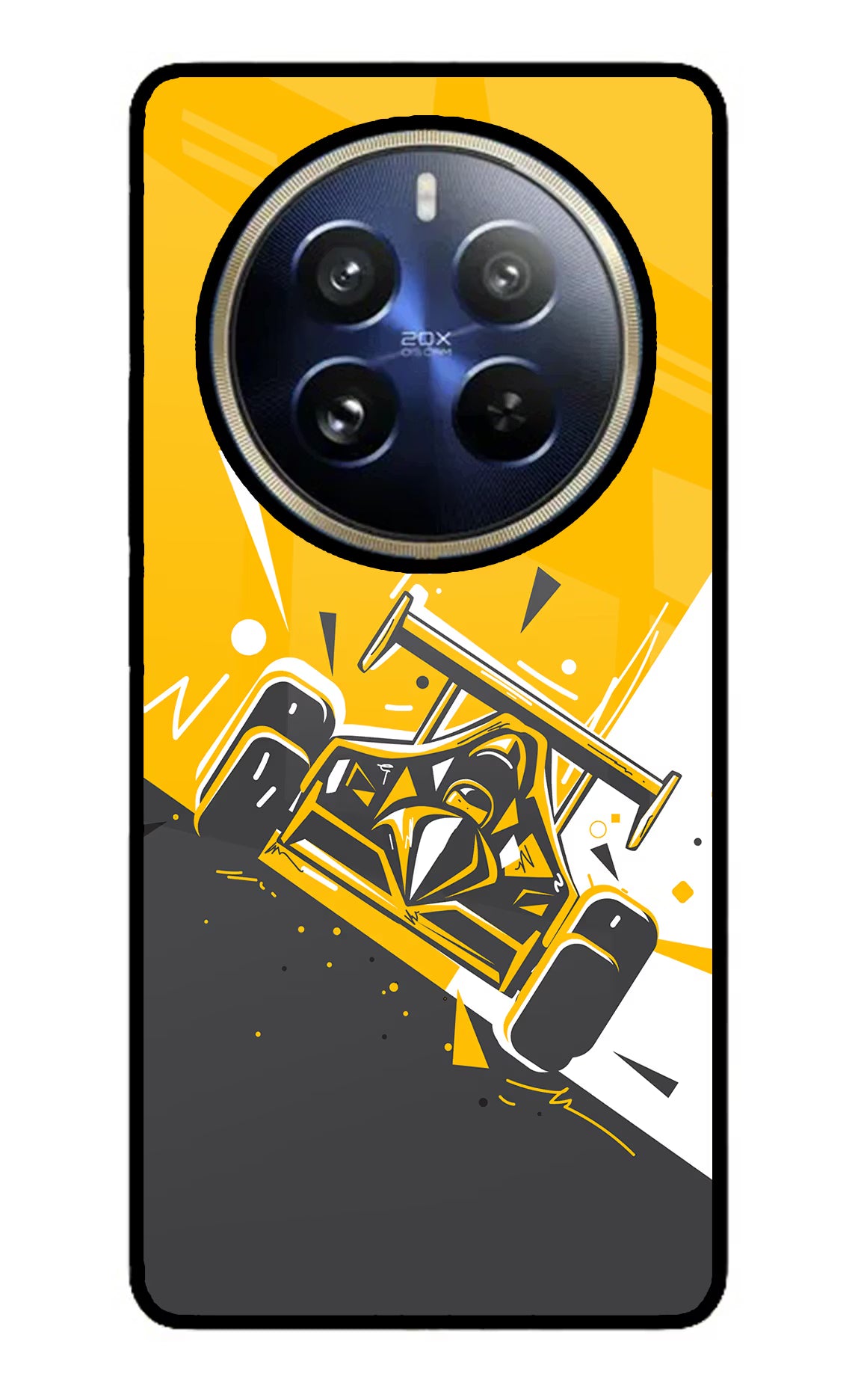 Track King Realme 12 Pro 5G/12 Pro+ 5G Glass Case Back Cover by Casekaro