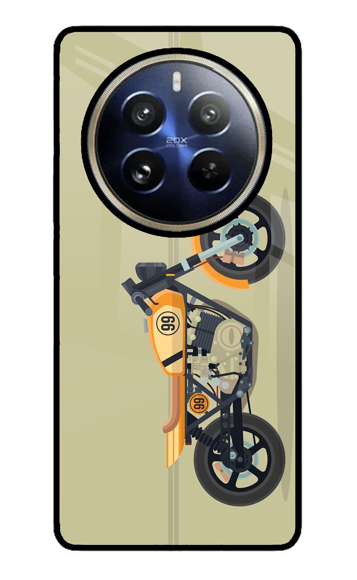 Vertical Speedster Realme 12 Pro 5G/12 Pro+ 5G Glass Case Back Cover by Casekaro